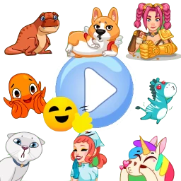 애니메이션 WASticker (움직이는 스티커)